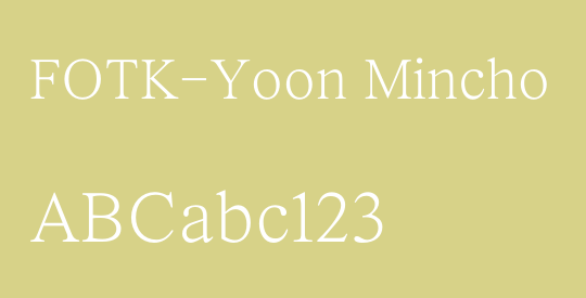 FOTK-Yoon Mincho
