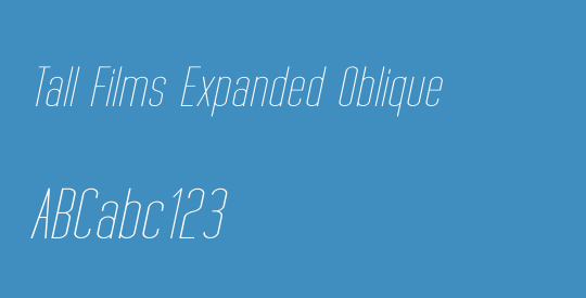 Tall Films Expanded Oblique