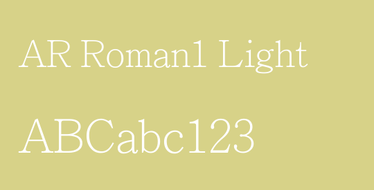 AR Roman1 Light