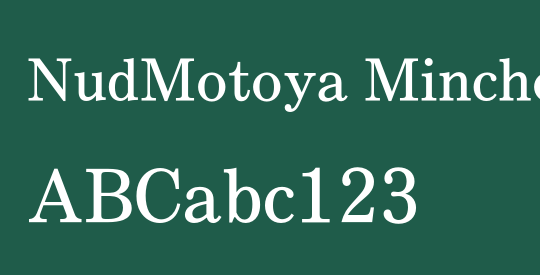 NudMotoya Mincho Std
