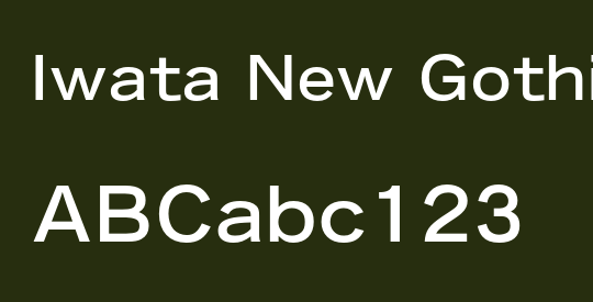 Iwata New Gothic KB Pro