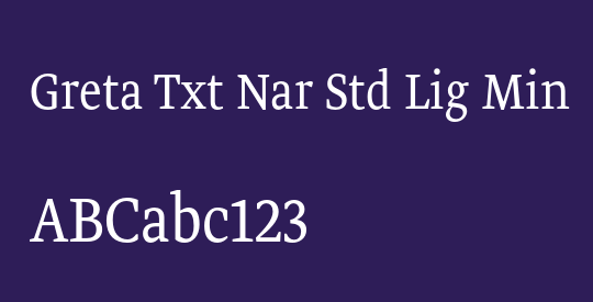 Greta Txt Nar Std Lig Min