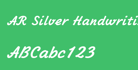 AR Silver Handwriting