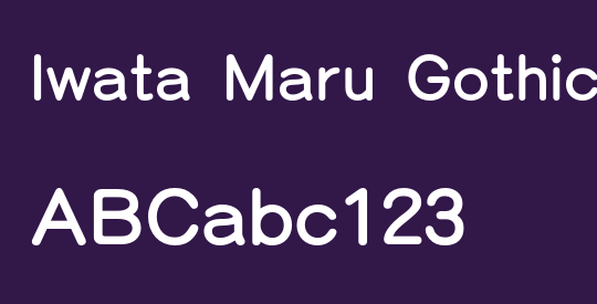 Iwata Maru Gothic Pr6N