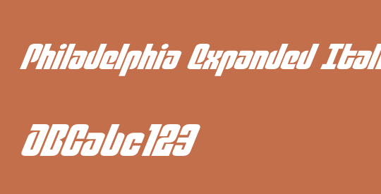Philadelphia Expanded Italic