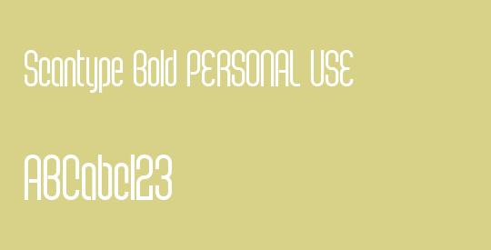 Scantype Bold PERSONAL USE