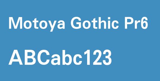 Motoya Gothic Pr6