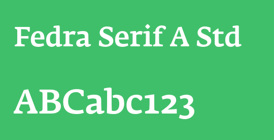 Fedra Serif A Std