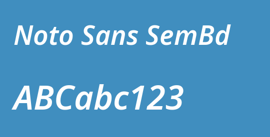 Noto Sans SemBd