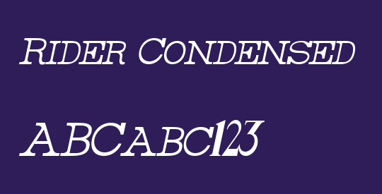 Rider Condensed