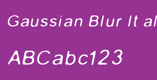 Gaussian Blur Italic