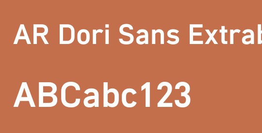 AR Dori Sans Extrabold
