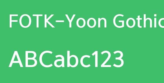FOTK-Yoon Gothic