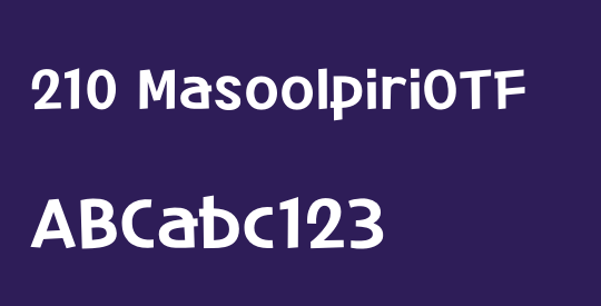 210 MasoolpiriOTF