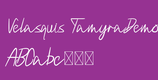 Velasquis TamyraDemo Script