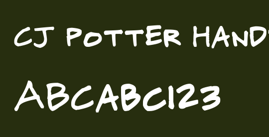 CJ Potter Handwriting