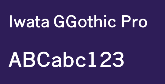Iwata GGothic Pro