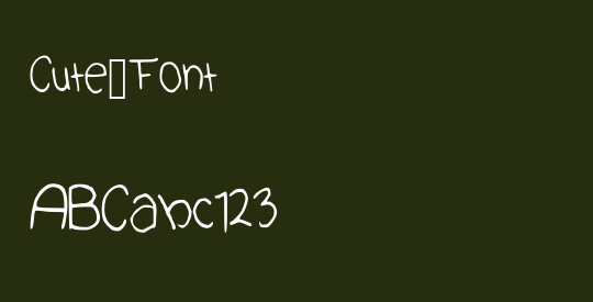 Cute_Font