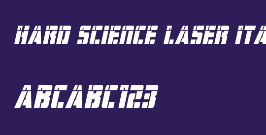Hard Science Laser Italic