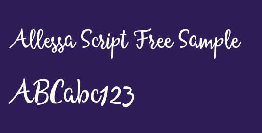 Allessa Script Free Sample