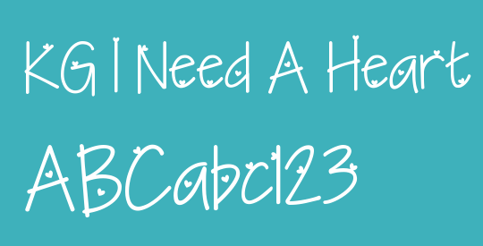KG I Need A Heart Font