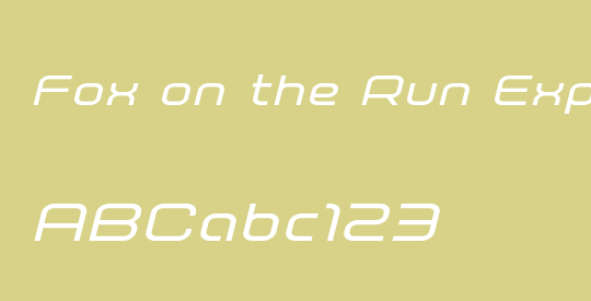 Fox on the Run Expanded Italic