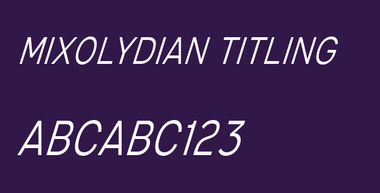 Mixolydian Titling