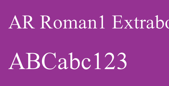AR Roman1 Extrabold