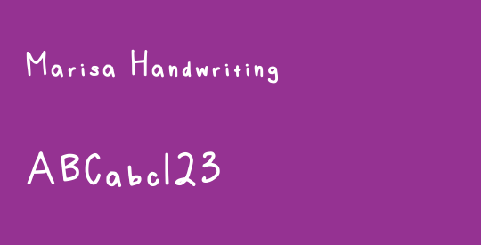 Marisa Handwriting