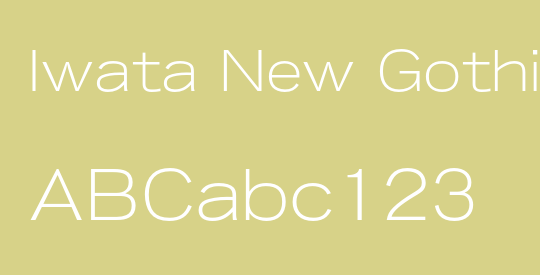 Iwata New Gothic KB Pro