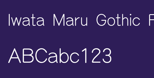 Iwata Maru Gothic Pr6N