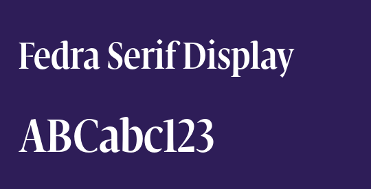 Fedra Serif Display