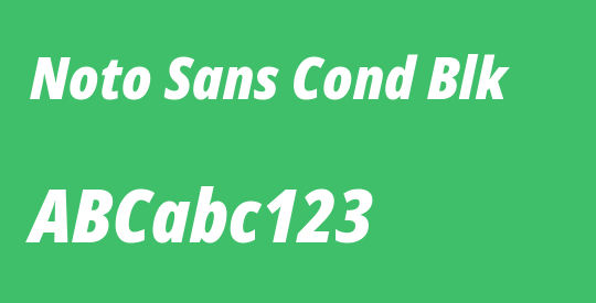 Noto Sans Cond Blk