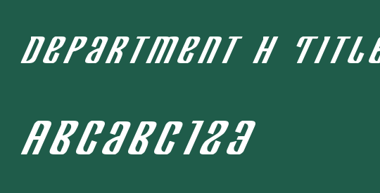Department H Title Bold Italic
