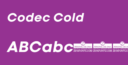 Codec Cold