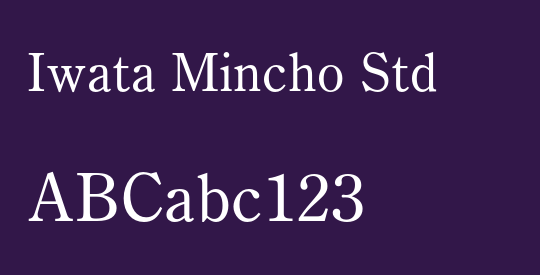Iwata Mincho Std