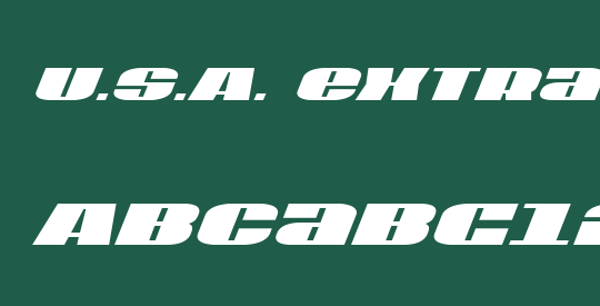 U.S.A. Extra-Condensed Italic