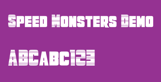 Speed Monsters Demo