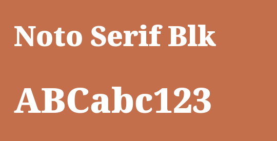 Noto Serif Blk
