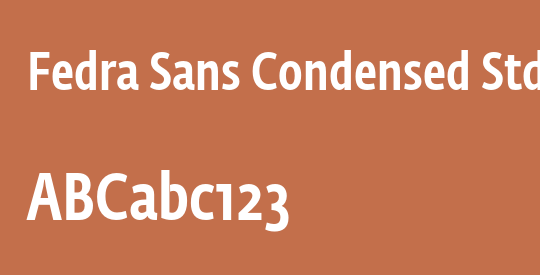 Fedra Sans Condensed Std