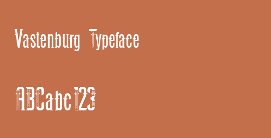 Vastenburg Typeface