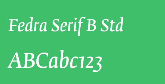 Fedra Serif B Std