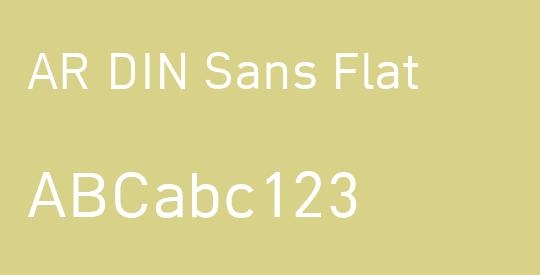 AR DIN Sans Flat