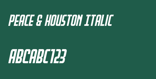 Peace & Houston Italic