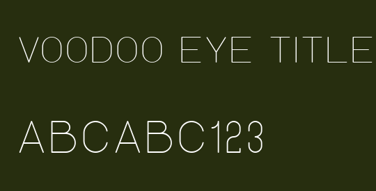 Voodoo Eye Title