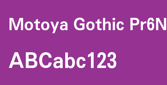 Motoya Gothic Pr6N