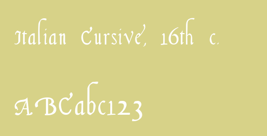 Italian Cursive, 16th c.