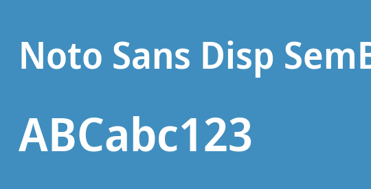 Noto Sans Disp SemBd