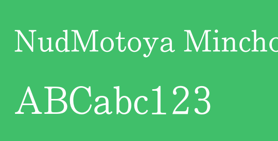 NudMotoya Mincho Std