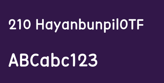 210 HayanbunpilOTF